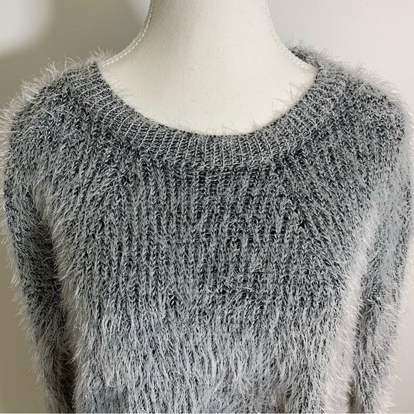 Gray Furry Sweater imported from Korea - Picture 2 of 9